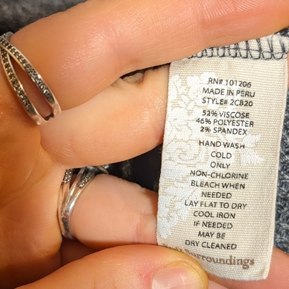 Soft Surroundings cowl neck kangaroo pocket sweatshirt - Picture 10 of 10